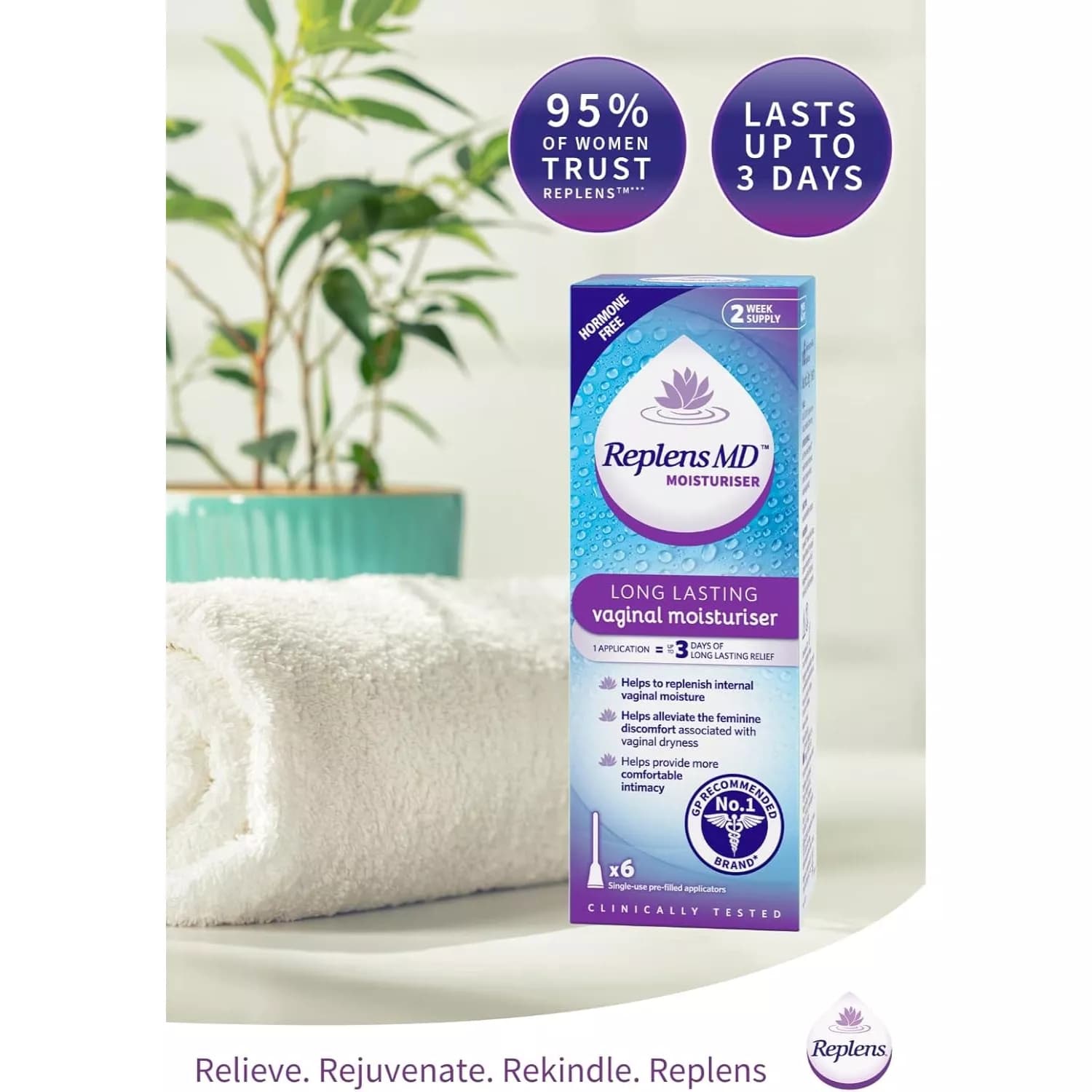 Replens MD Vaginal Moisturiser 6 Pack