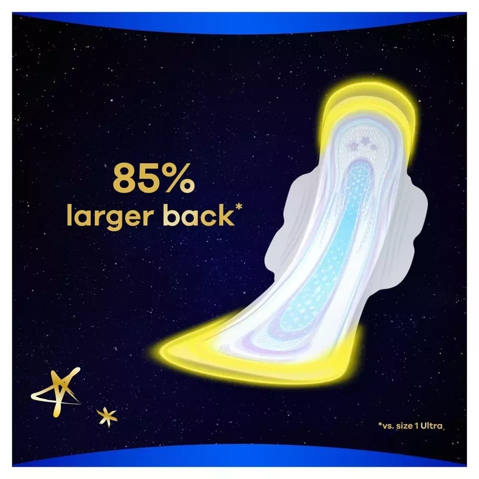 Always Ultra Sanitary Towels Day & Night - Size 3 Wings (18 Pack)