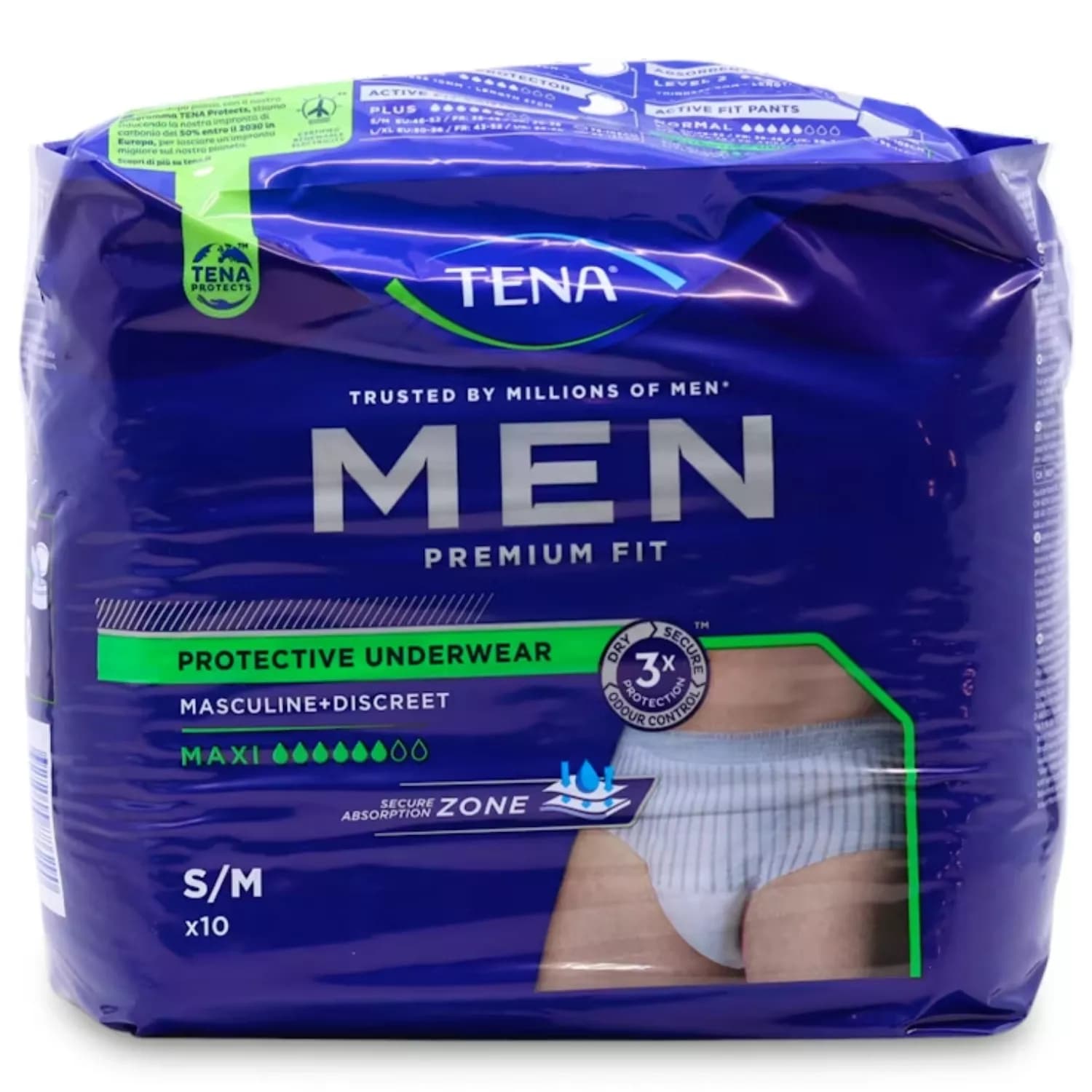 Tena Men Premium Fit Underwear S/M 10 Pants