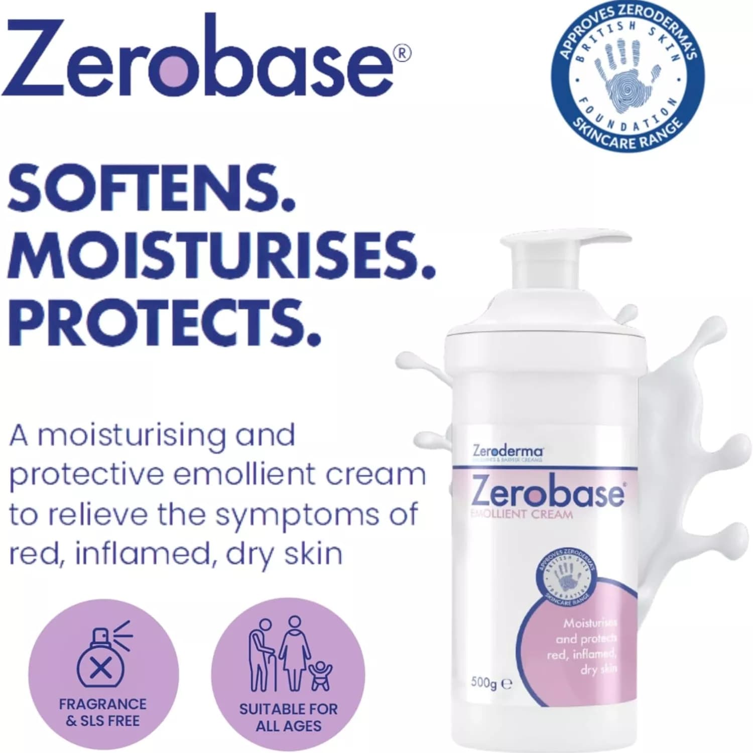 Zerobase Emollient Cream 50g - Pack 3