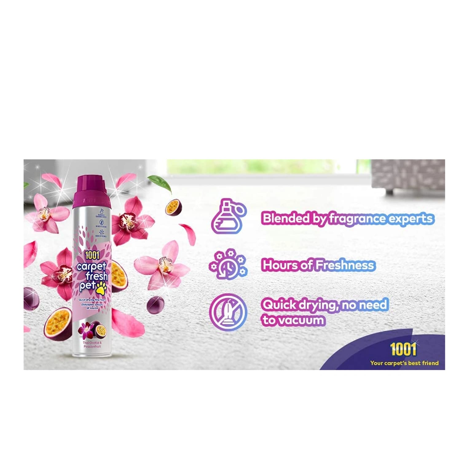 1001 Carpet Fresh Peony And Rasperry & Thai Orchid 300ml