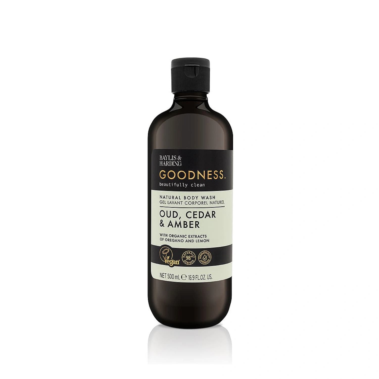 Baylis & Harding Goodness Oud, Cedar & Amber Body Wash 500ml