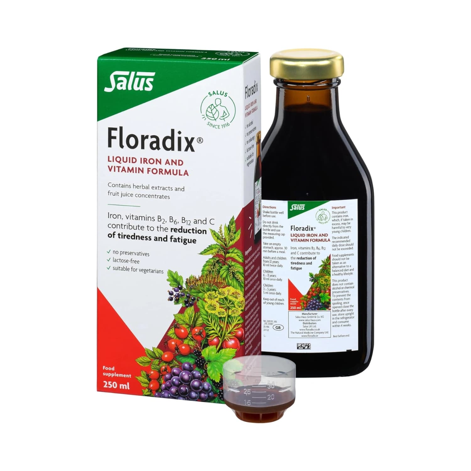 Floradix Floravital Liquid Iron & Vitamin Formula 250ml