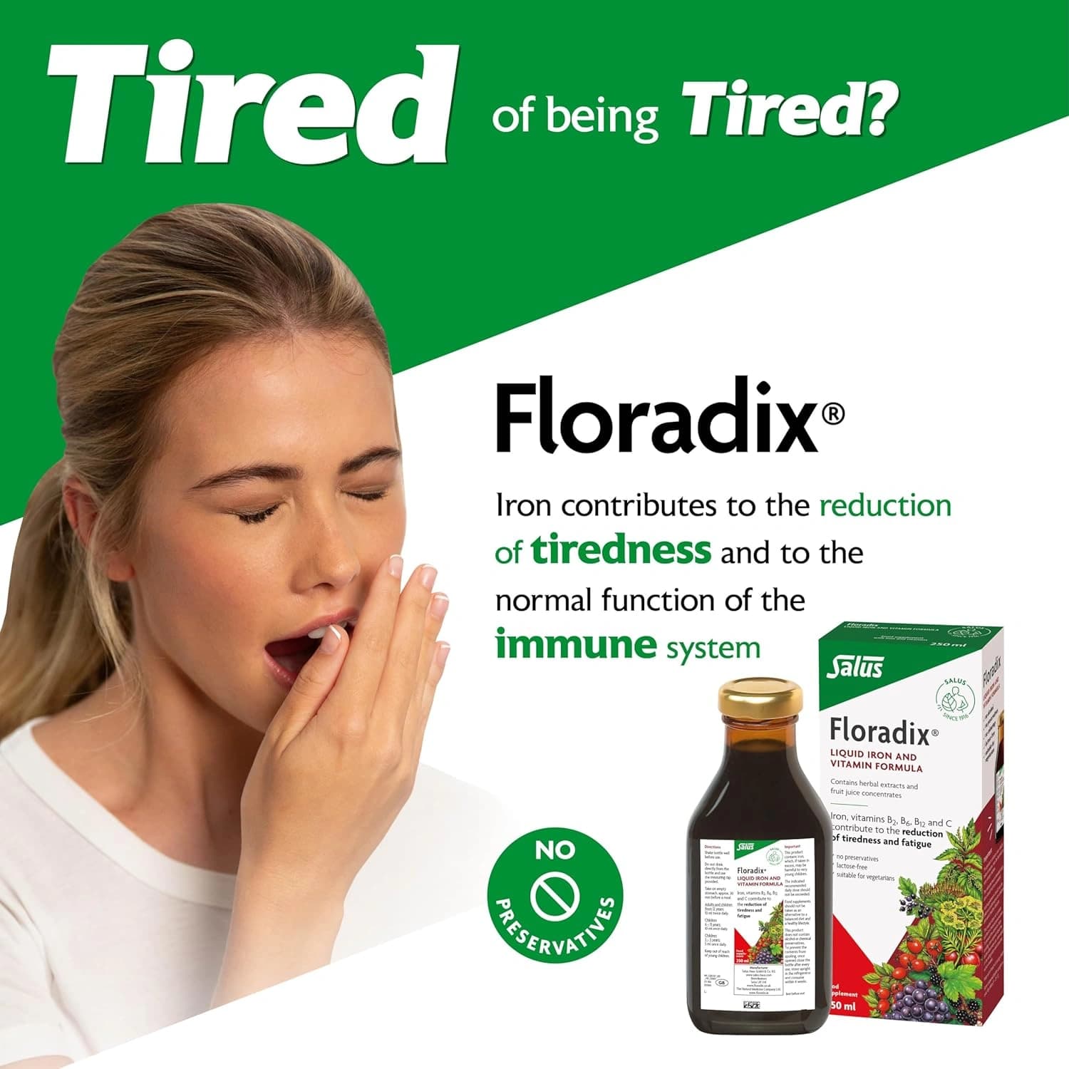 Floradix Floravital Liquid Iron & Vitamin Formula 250ml