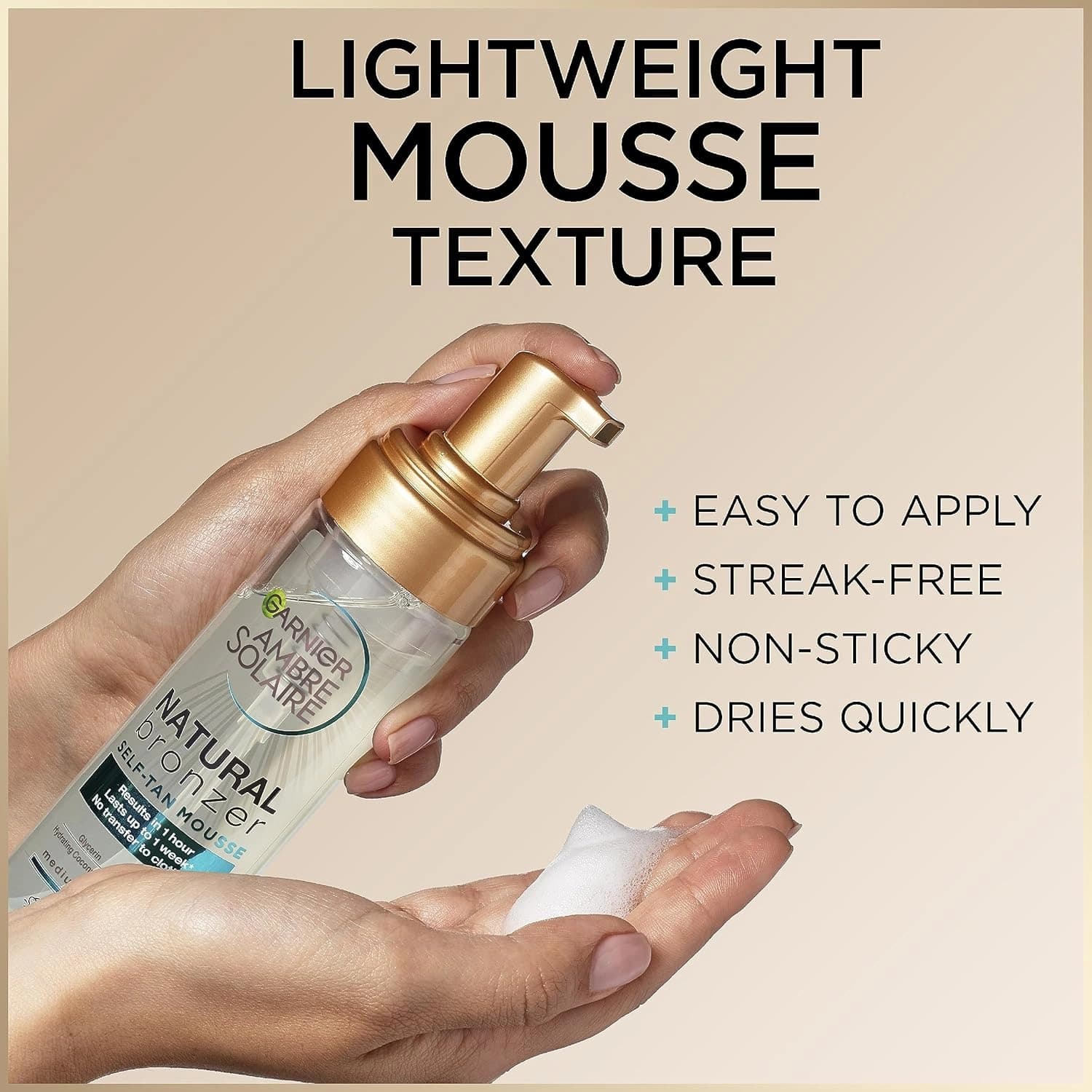 Garnier Ambre Solaire Natural Bronzer Self Tan Mousse 200ml