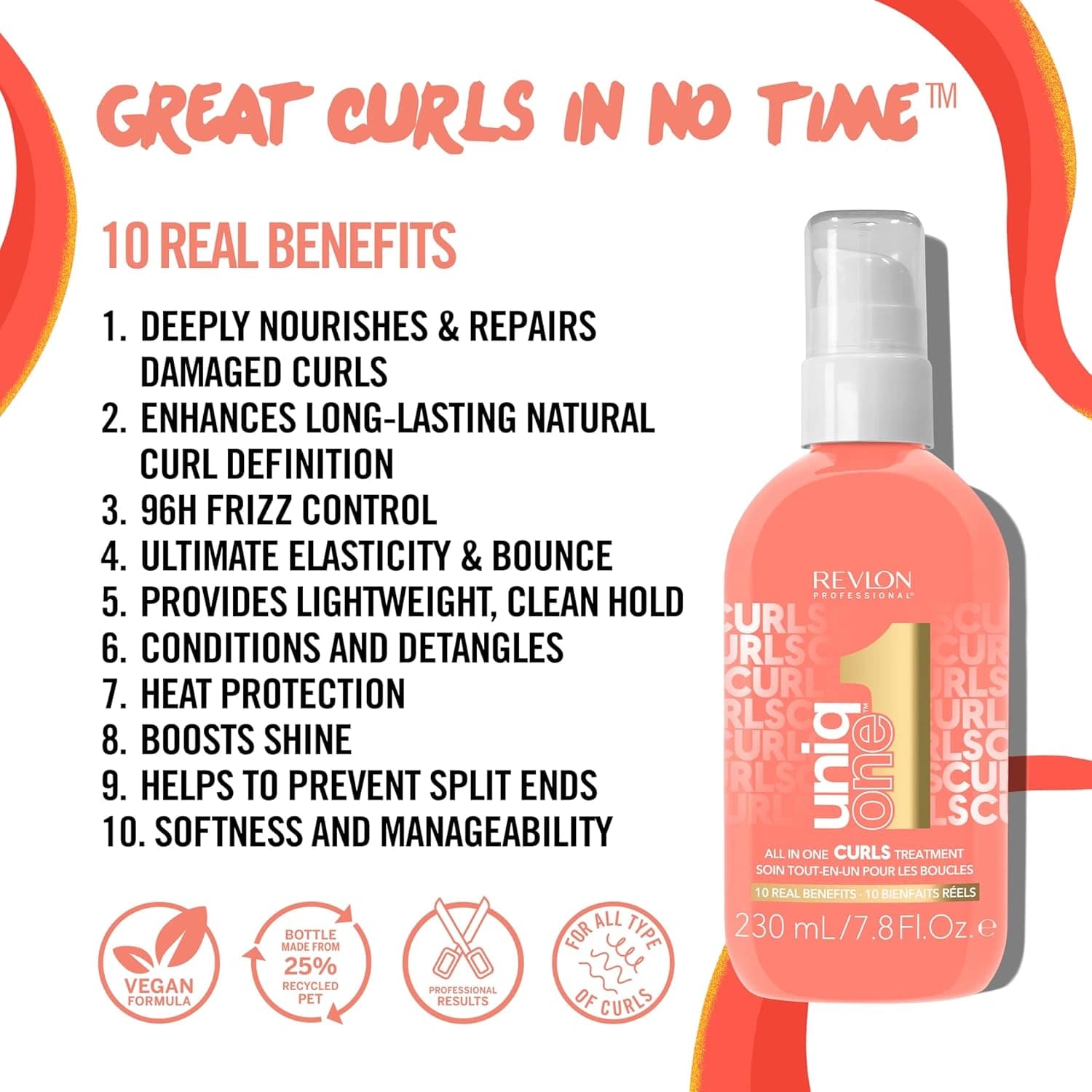 Revlon UniqOne Professional Curly Hair Leave-in 230ml