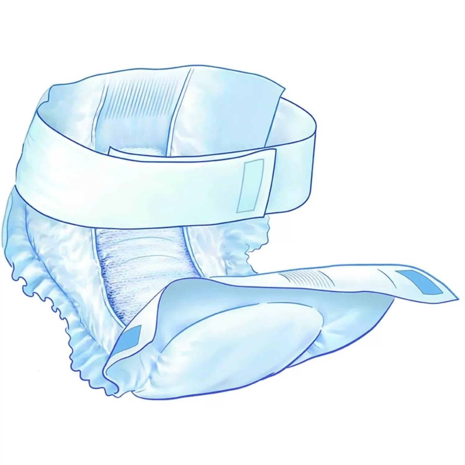 Attends Flex All-In-One Belted Pads