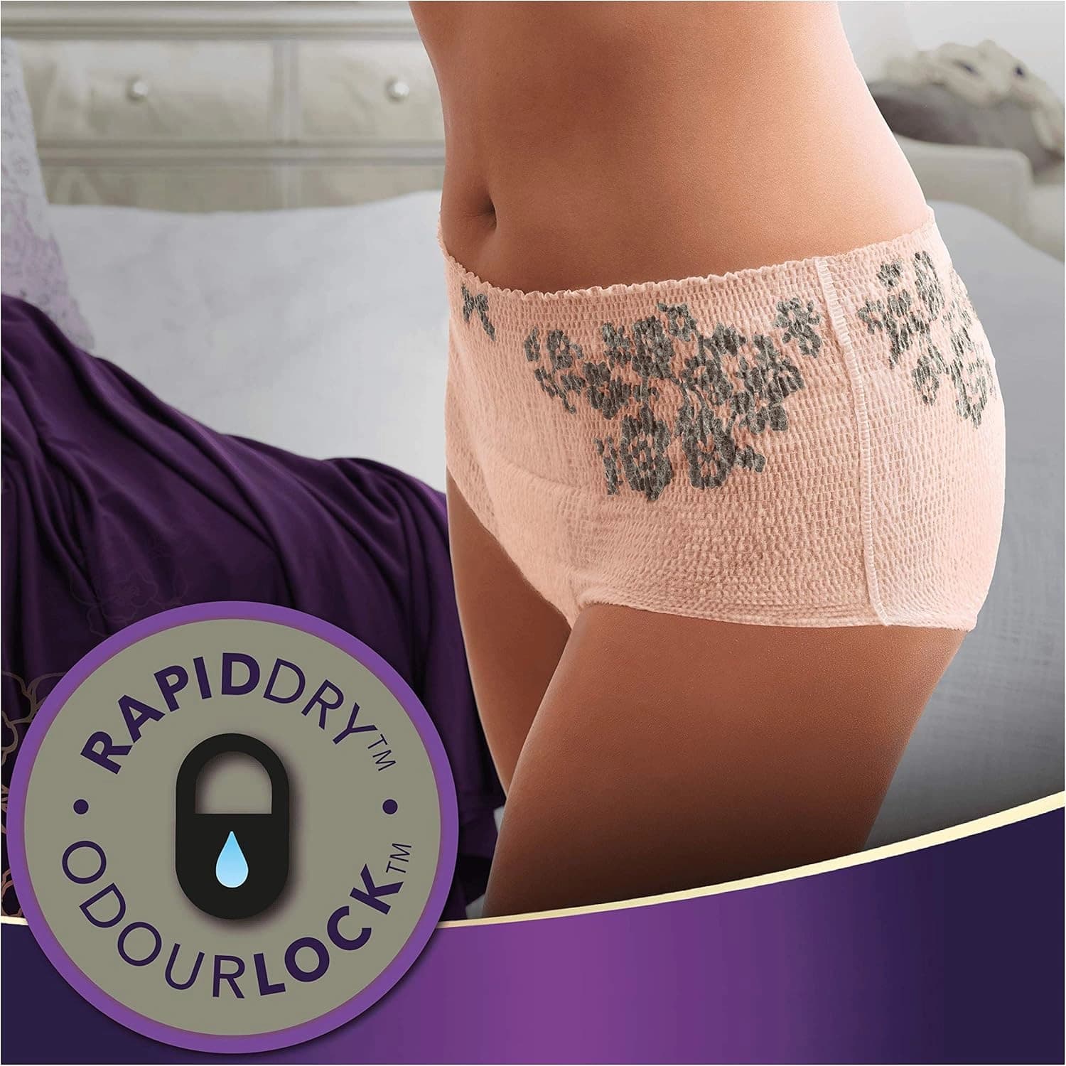 Always Dailies Discreet Boutique Plus Pants Large 8 Pack
