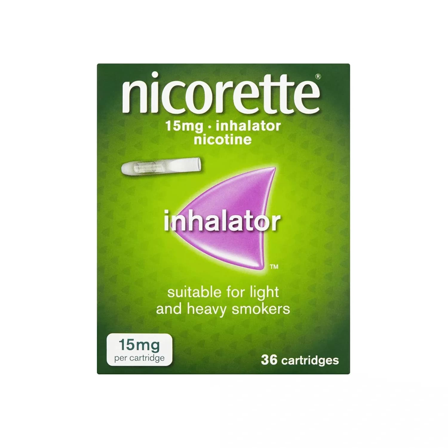 Nicorette 15mg Inhalator 36 Cartridges