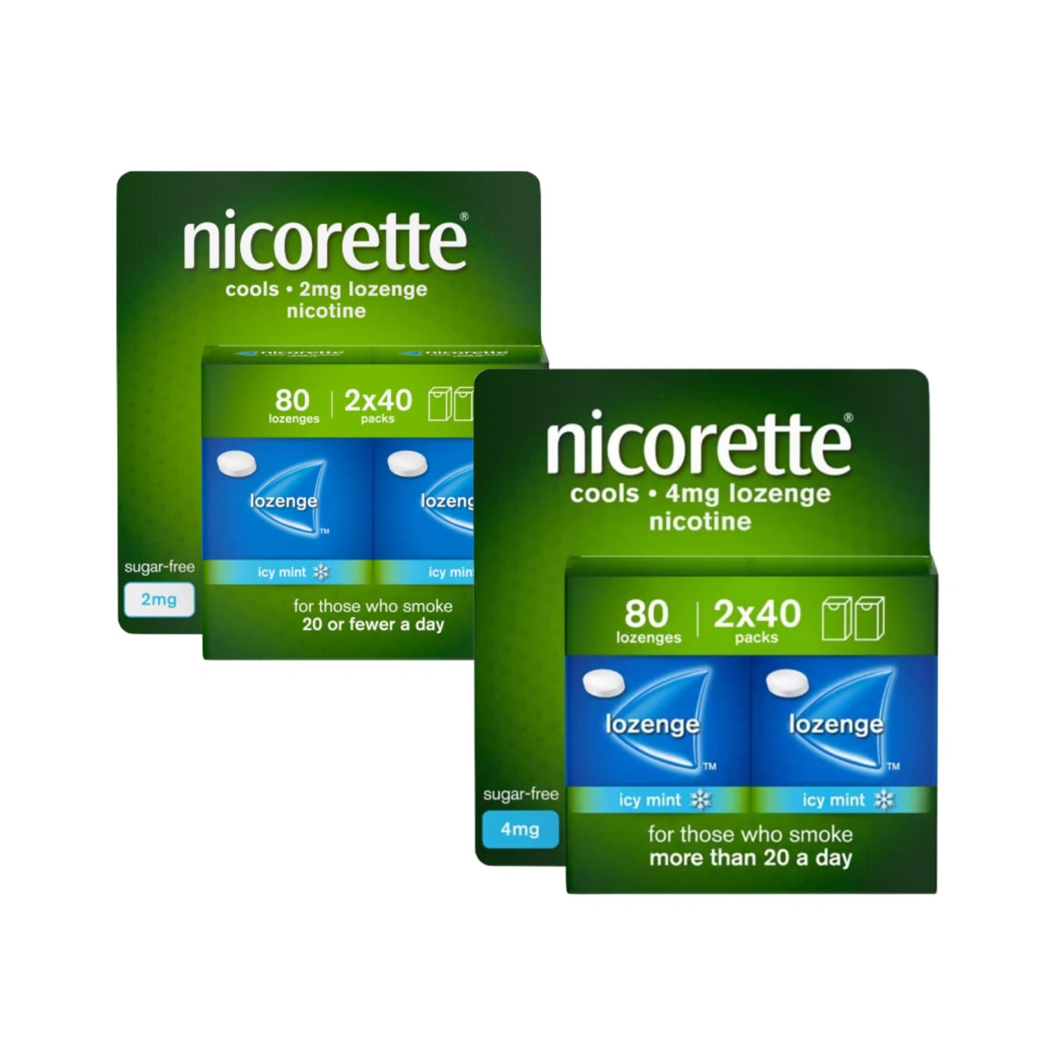Nicorette Cools Lozenge Icy Mint flavour- 80 lozenges