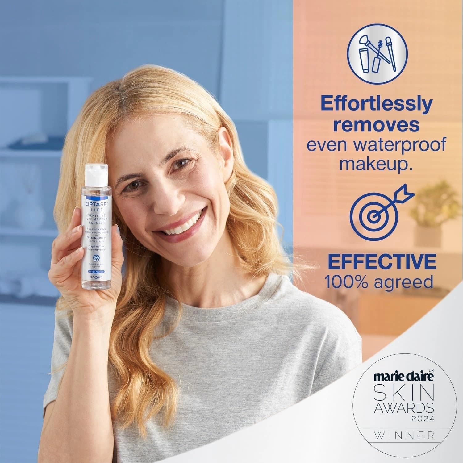 Optase Life Sensitive Eye Makeup Remover 100ml