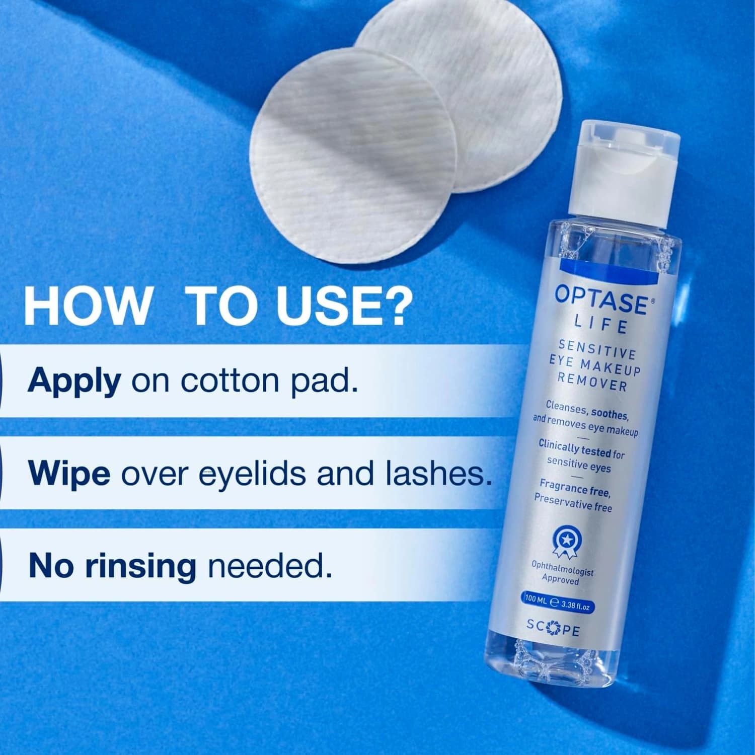 Optase Life Sensitive Eye Makeup Remover 100ml