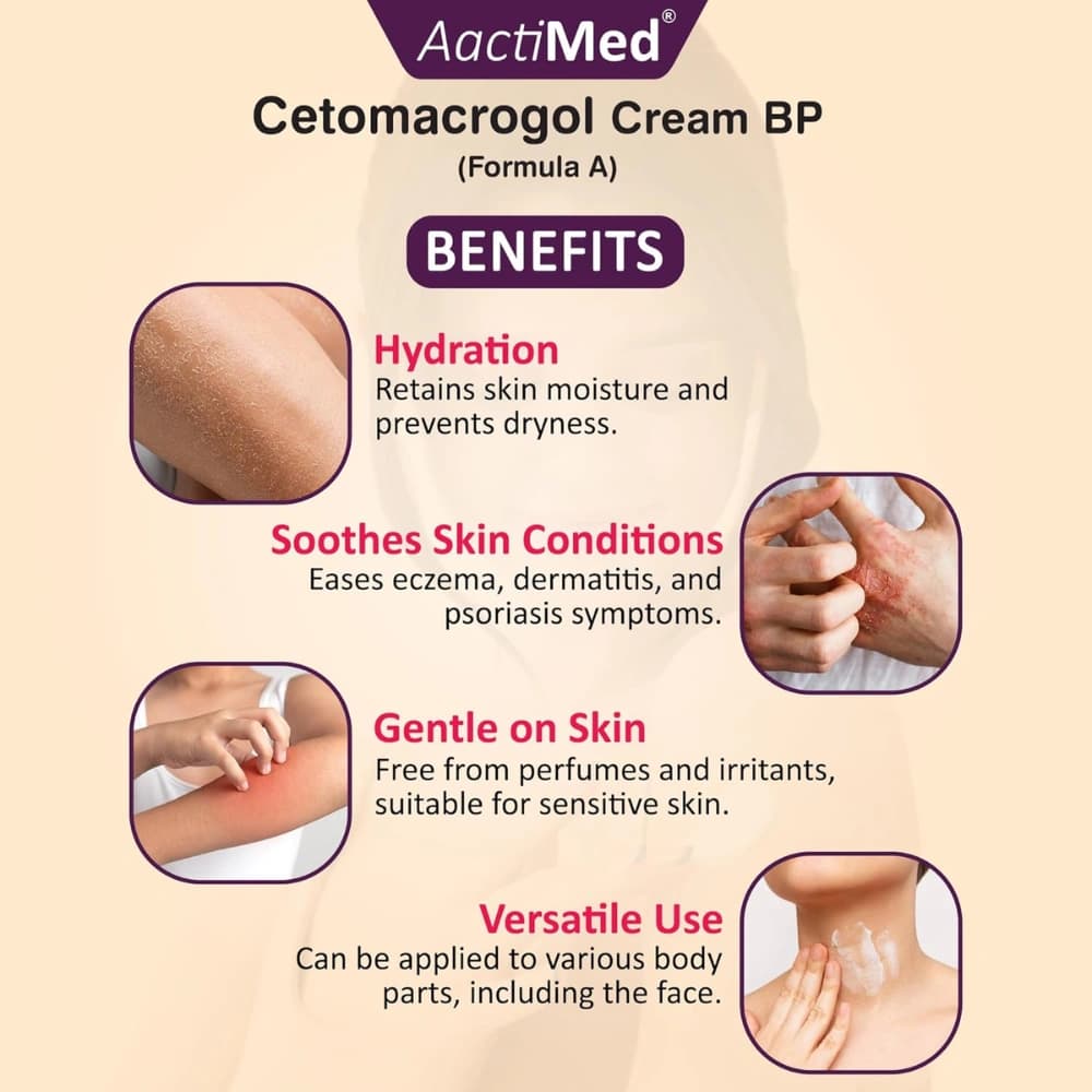 Aactimed Cetomacrogol Cream Formula A 500g
