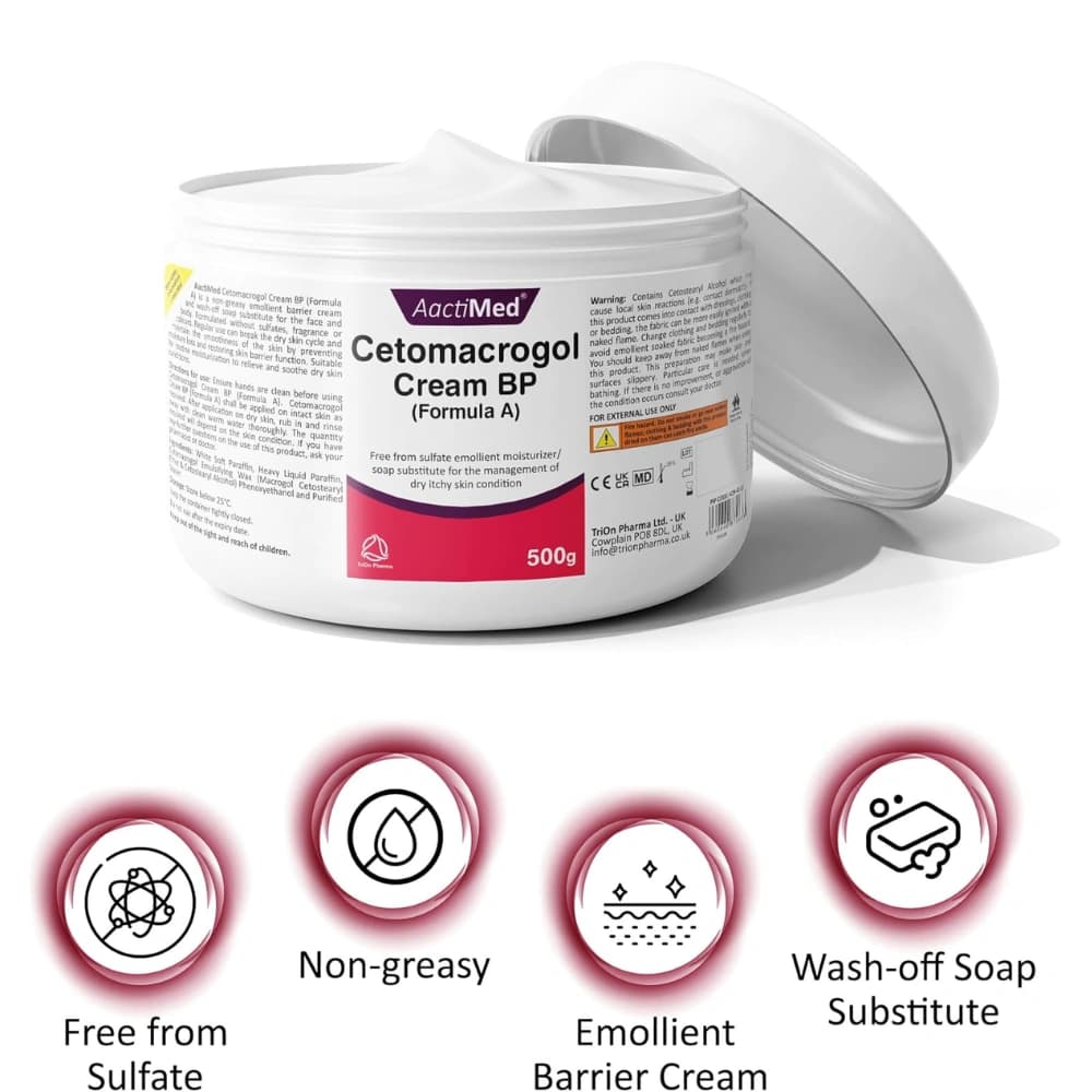 Aactimed Cetomacrogol Cream Formula A 500g