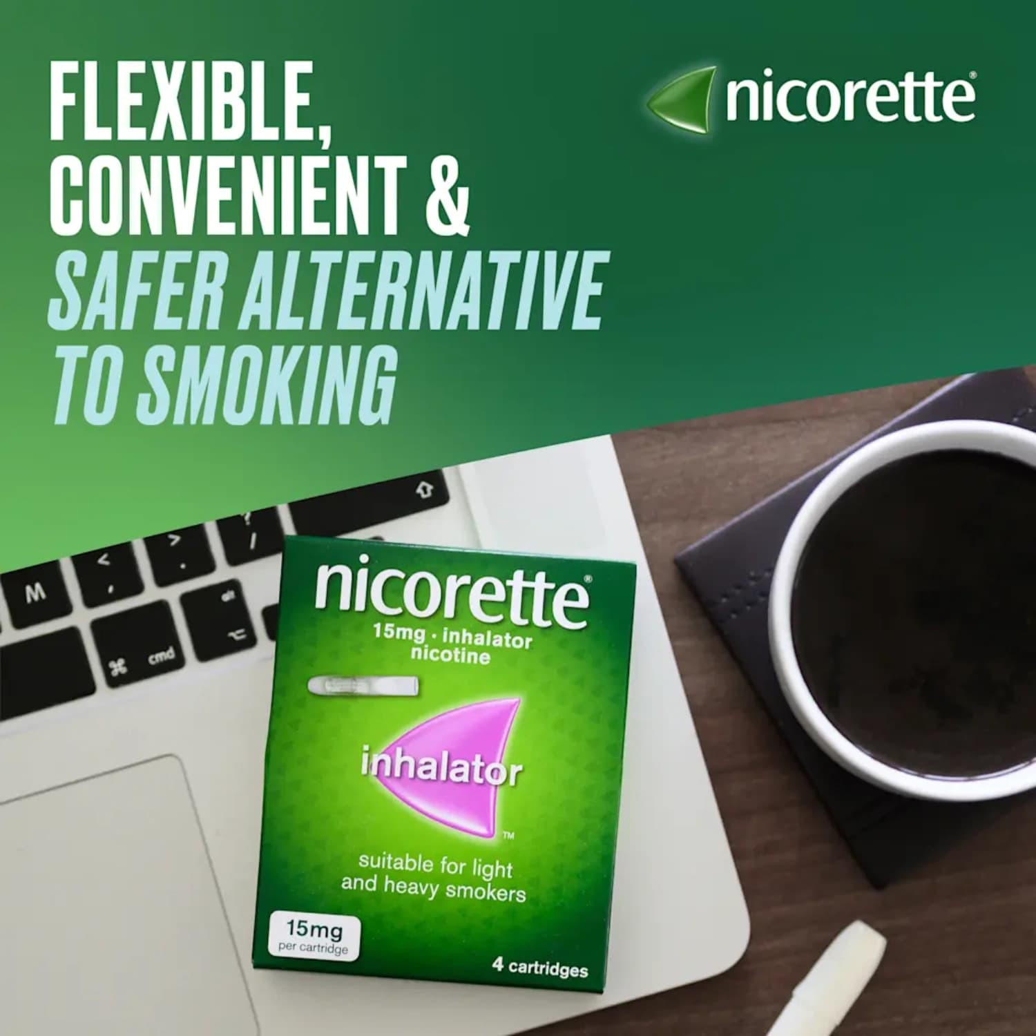 Nicorette 15mg Inhalator Nicotine 4 Cartridges