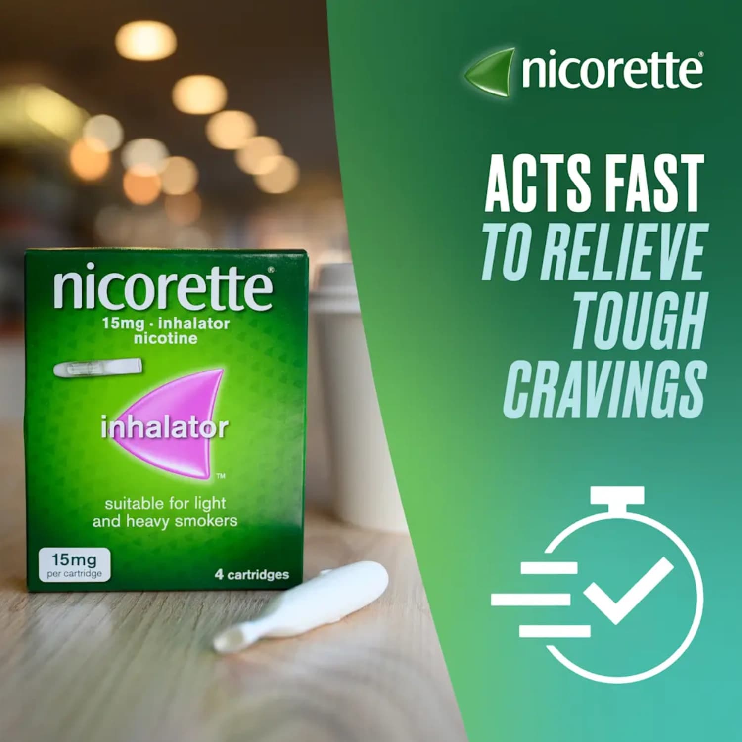 Nicorette 15mg Inhalator Nicotine 4 Cartridges