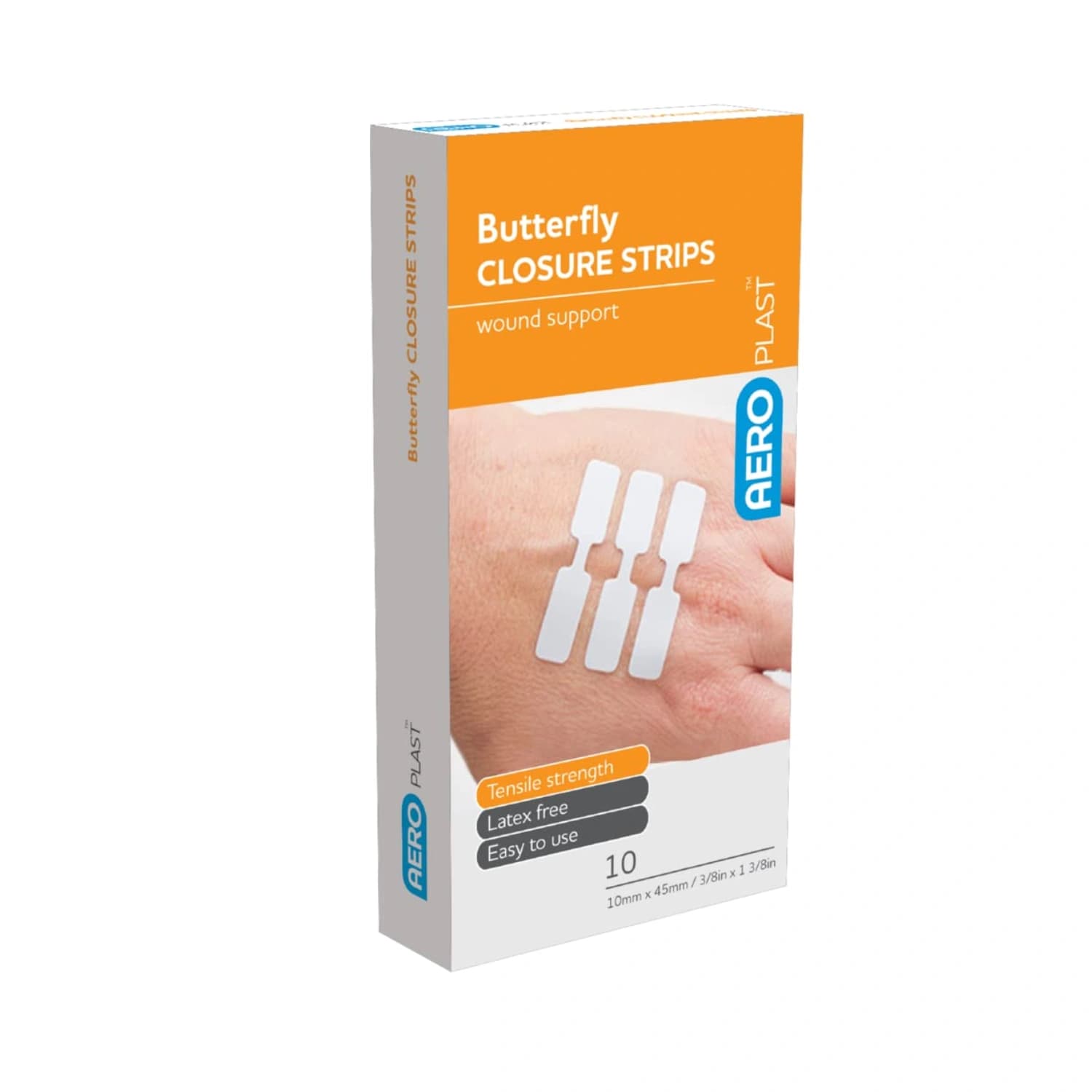 Aeroplast Butterfly Wound Closure Strips - 10 Strips