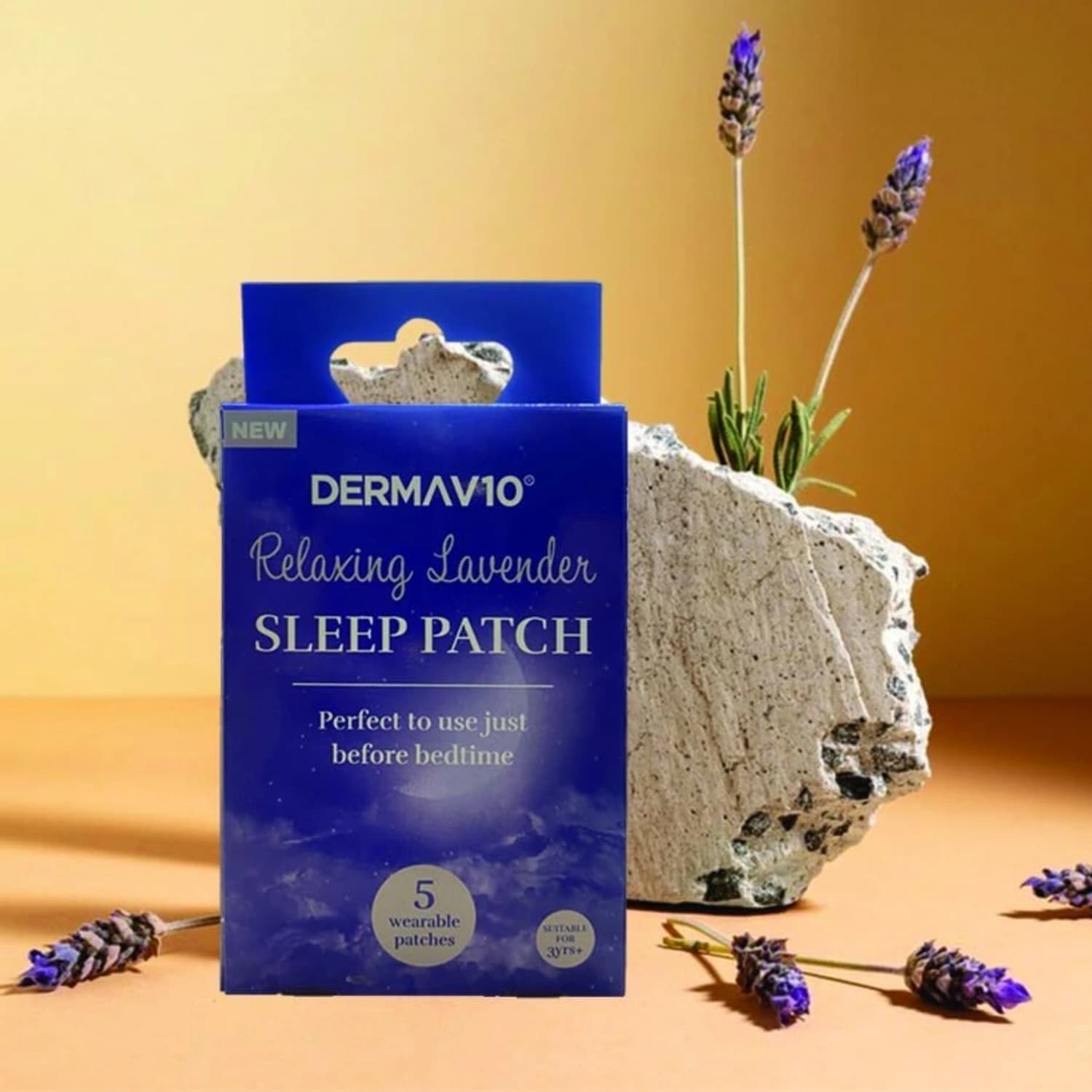 3x Derma V10 Relaxing Lavender Sleep Patches 5 Patches