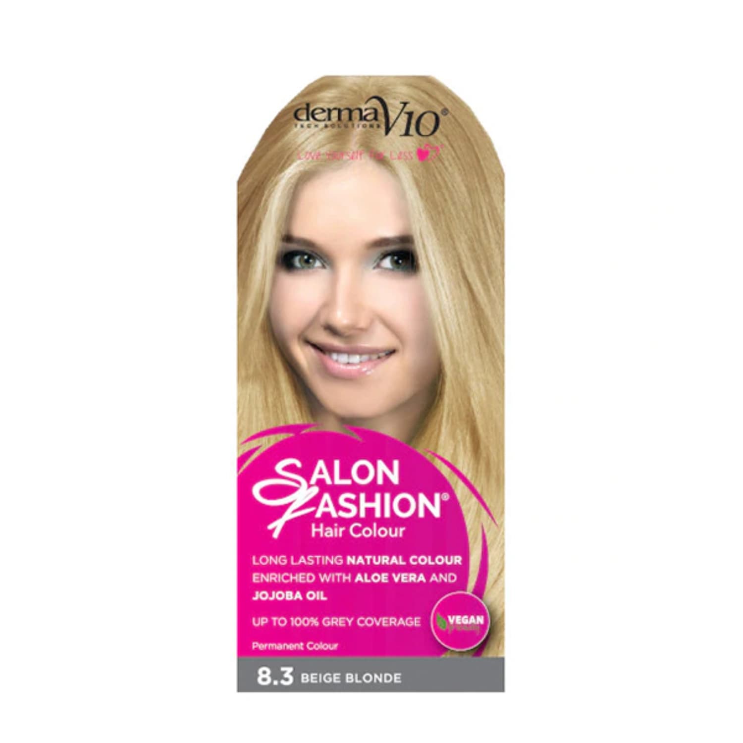 Derma V10 Salon Permanent Hair Colour 8.3 beige Blonde