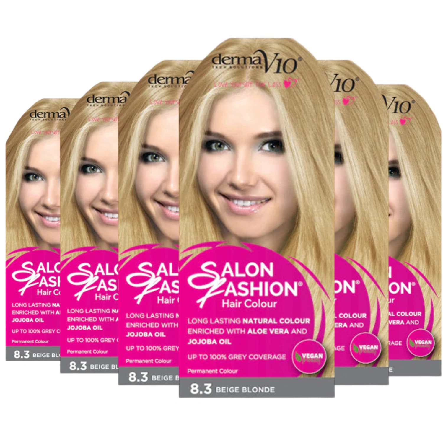 Derma V10 Salon Permanent Hair Colour 8.3 beige Blonde