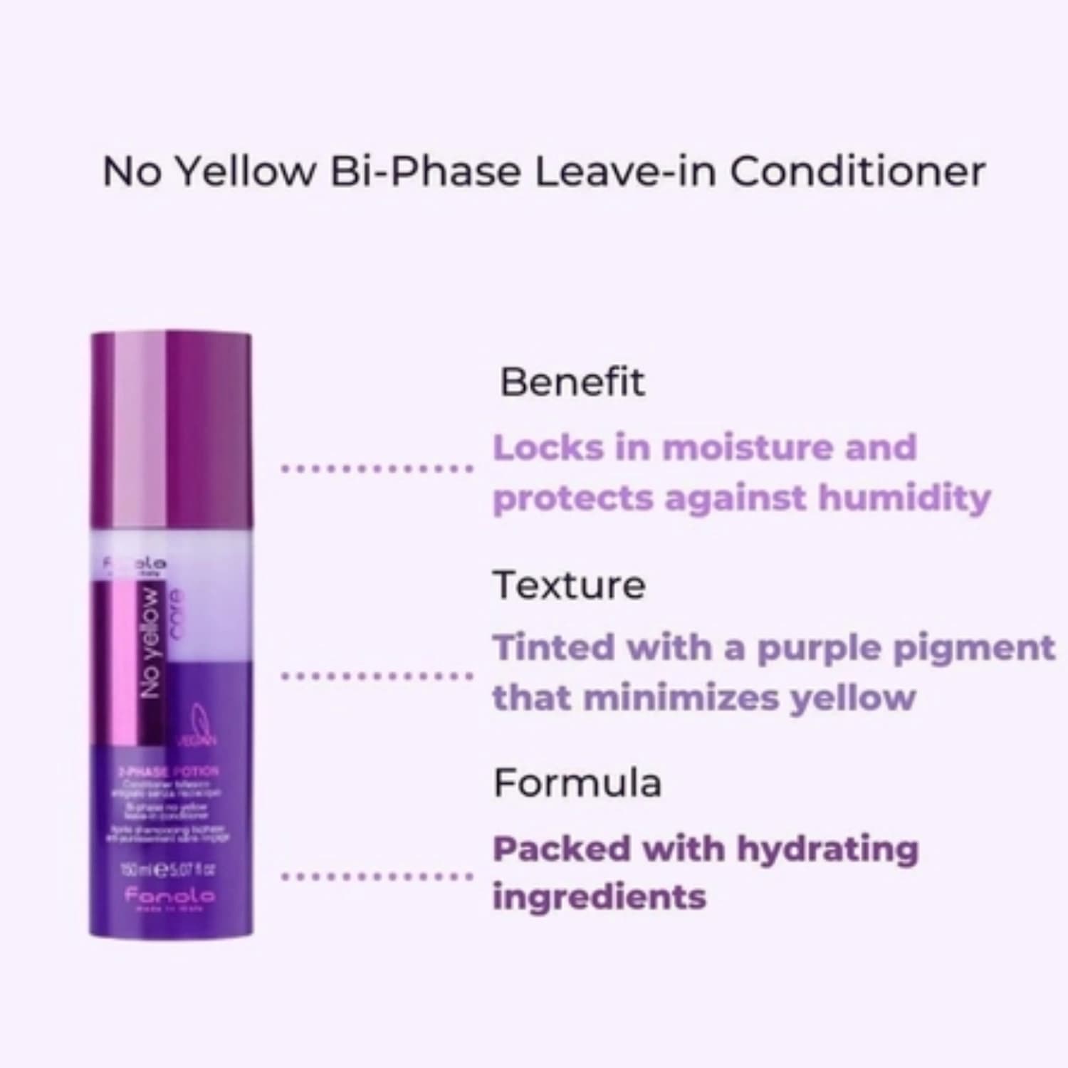 Fanola No Yellow Care 2-Phase Potion Bi-Phase Conditioner 150ml