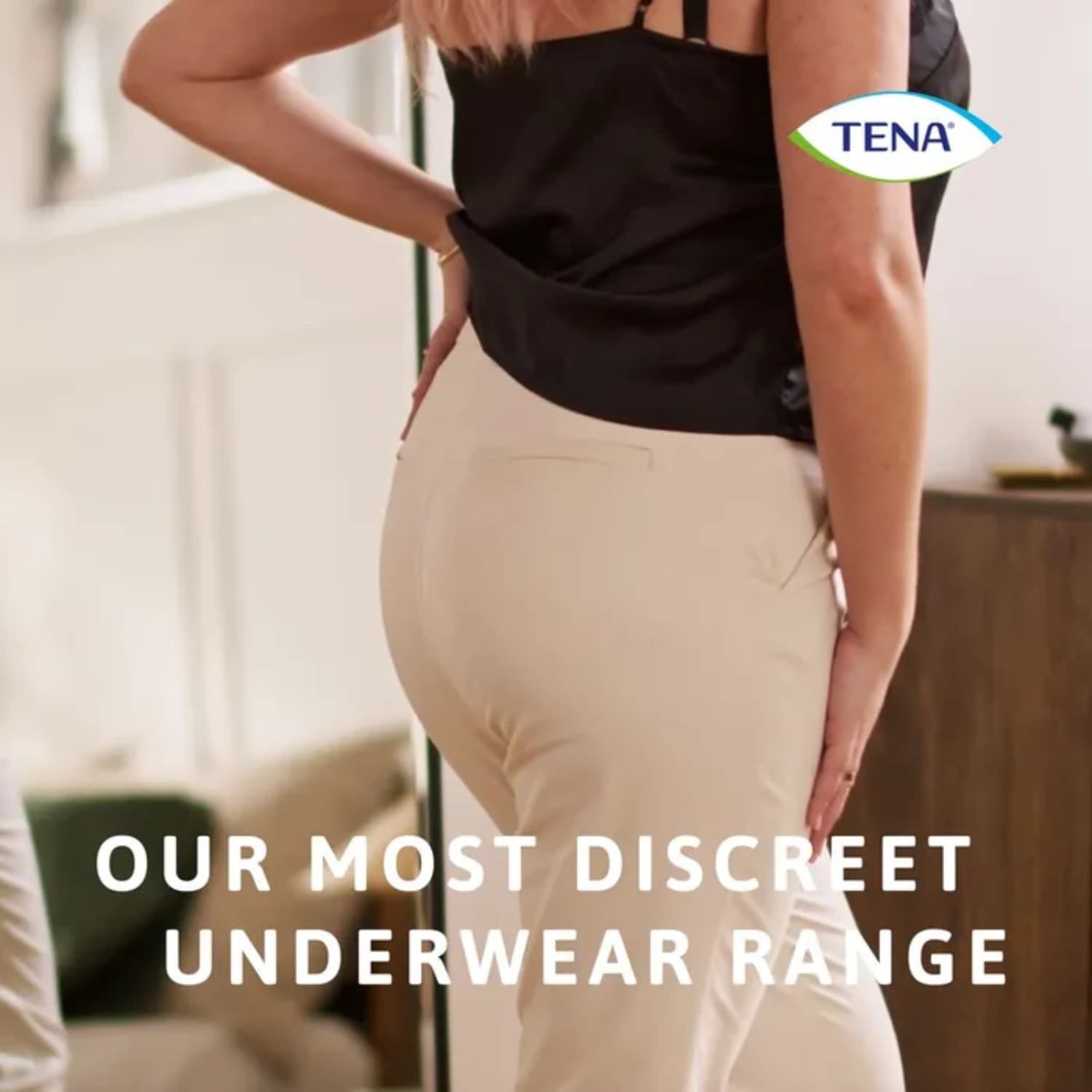 3x TENA Silhouette Plus High Waist Pants Black Large 8 Pack