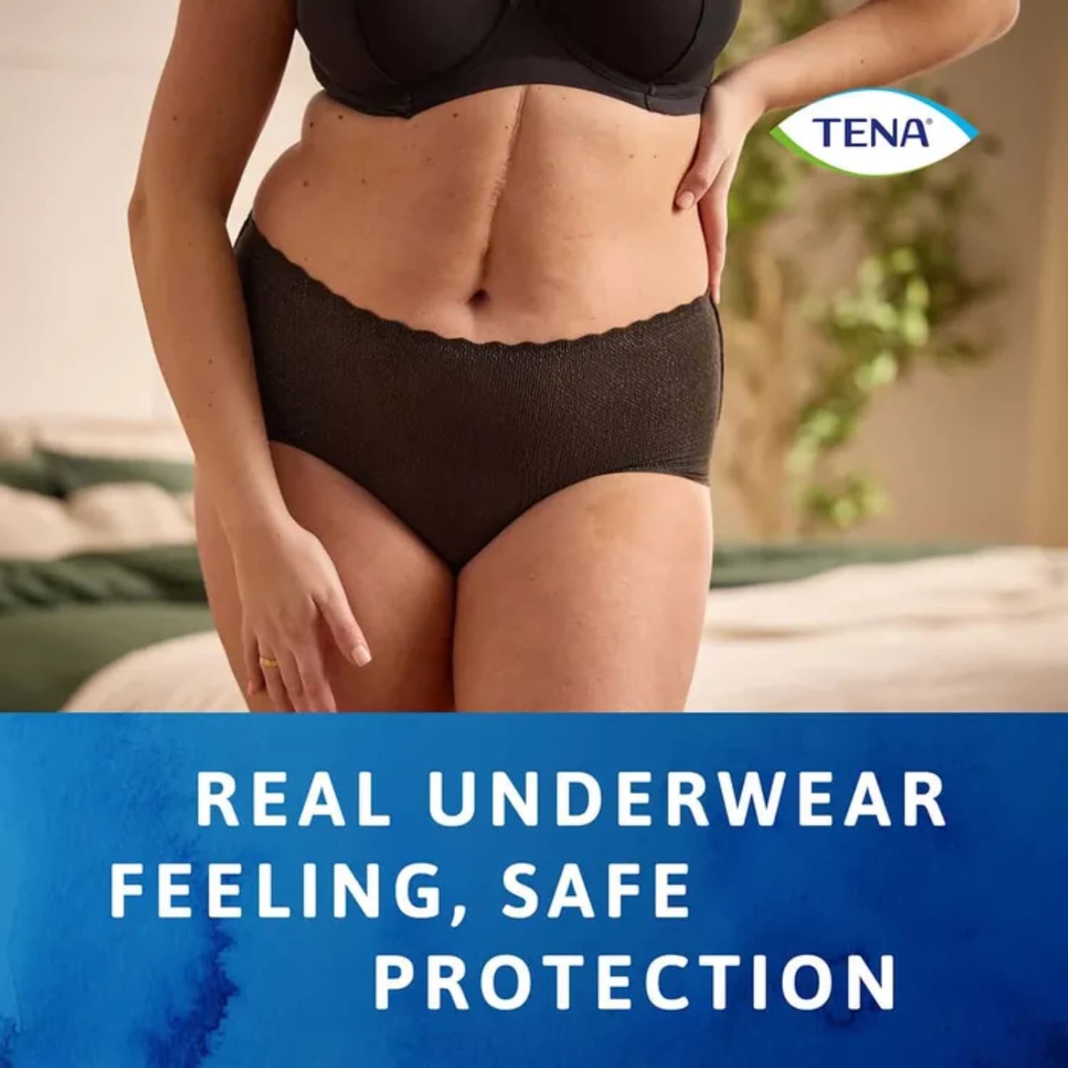 3x TENA Silhouette Plus High Waist Pants Black Large 8 Pack