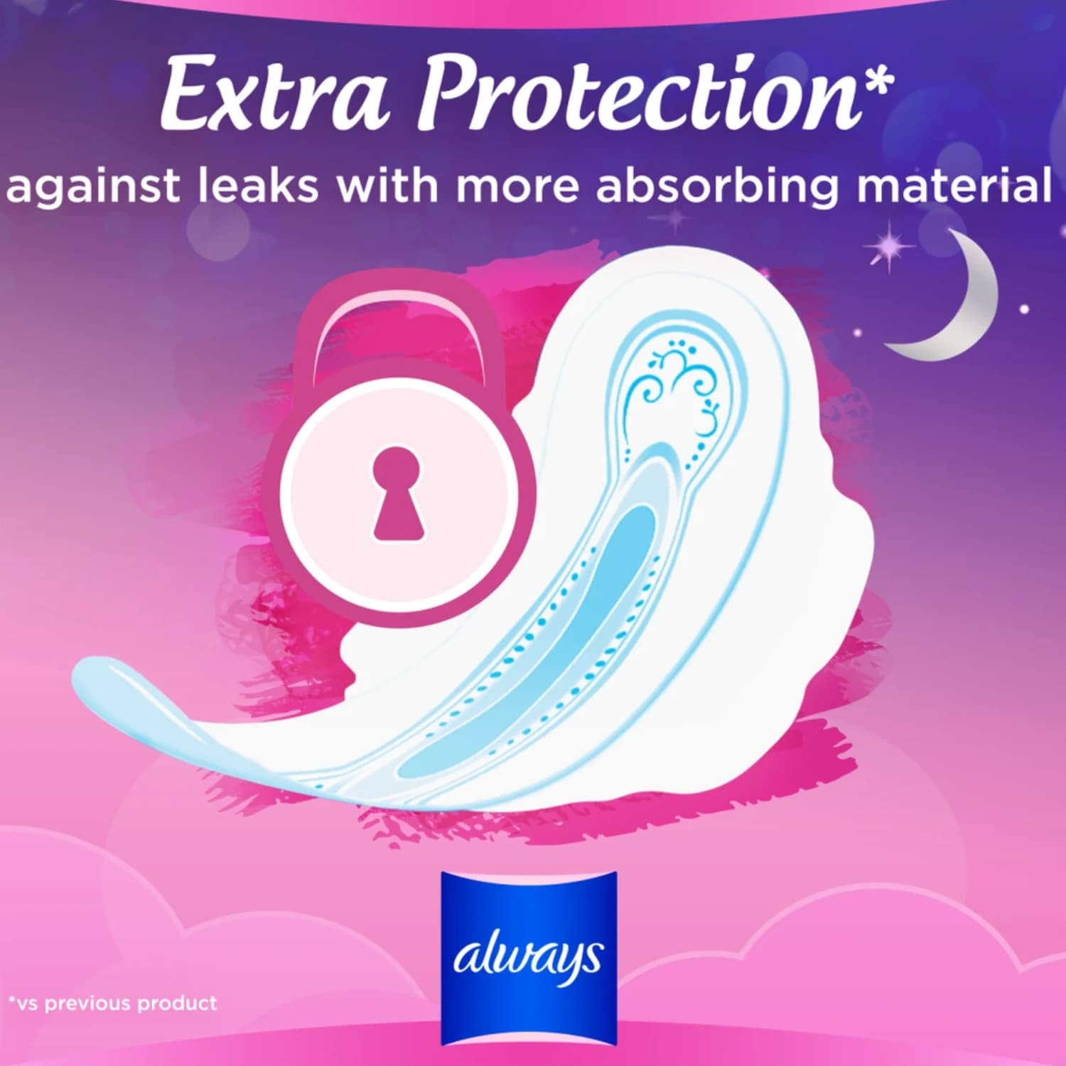 Always Sensitive Night Ultra Size 3 Sanitary Towels Wings 10 Pads