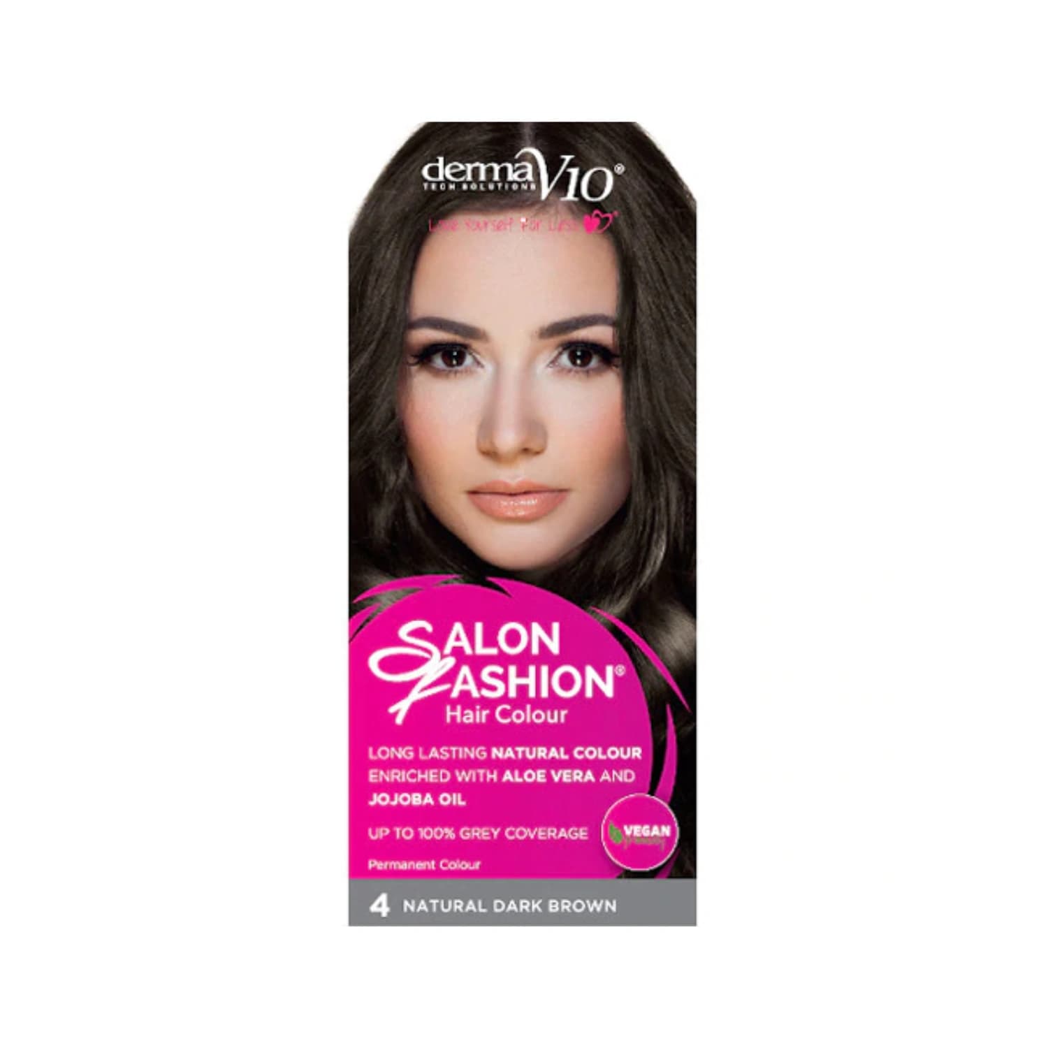 Derma V10 Salon Fashion Permanent Colour Natural Dark Brown 4