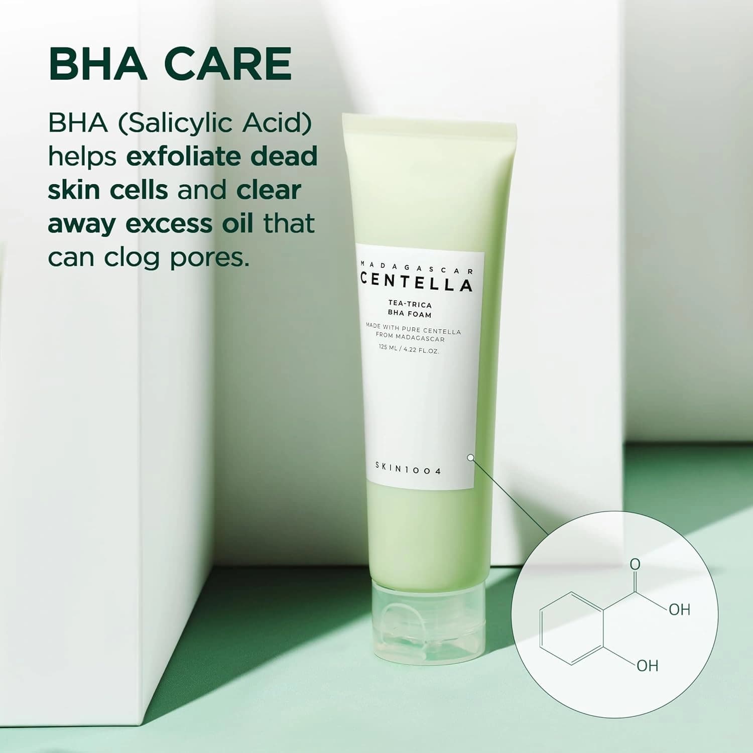 Skin1004 Madagascar Centella Tea-Trica BHA Foam 125ml