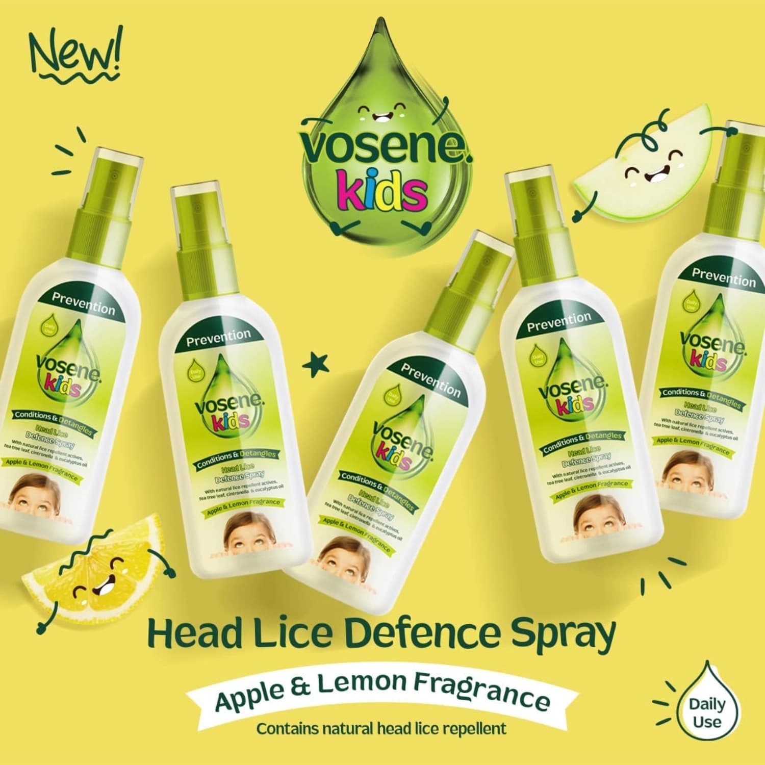 Vosene Kids Apple & Lemon Head Lice Defence Spray 150ml