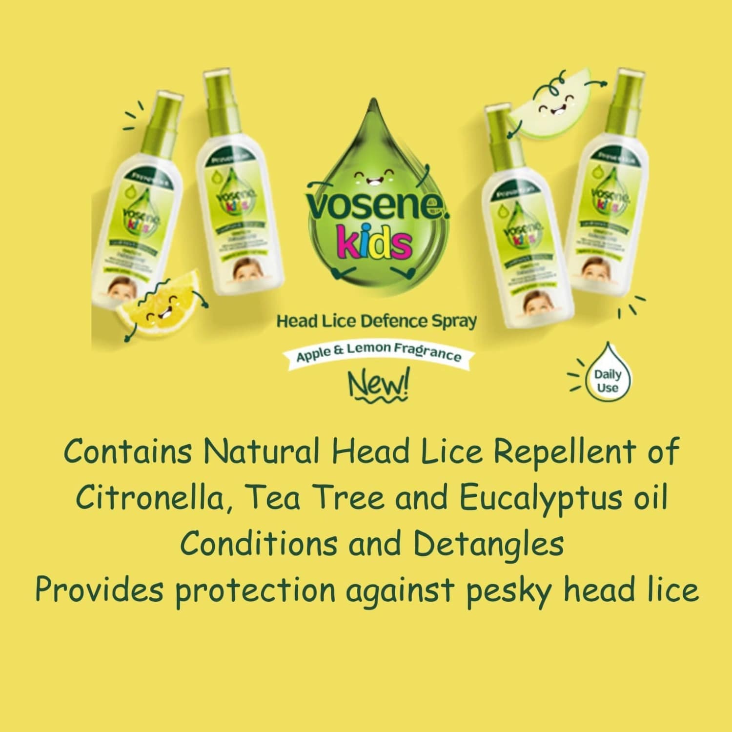 Vosene Kids Apple & Lemon Head Lice Defence Spray 150ml