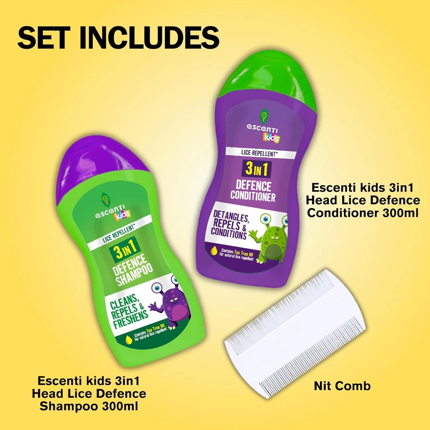 Escenti Kids Lice Repellent 3 in 1 Defence Shampoo 300ml