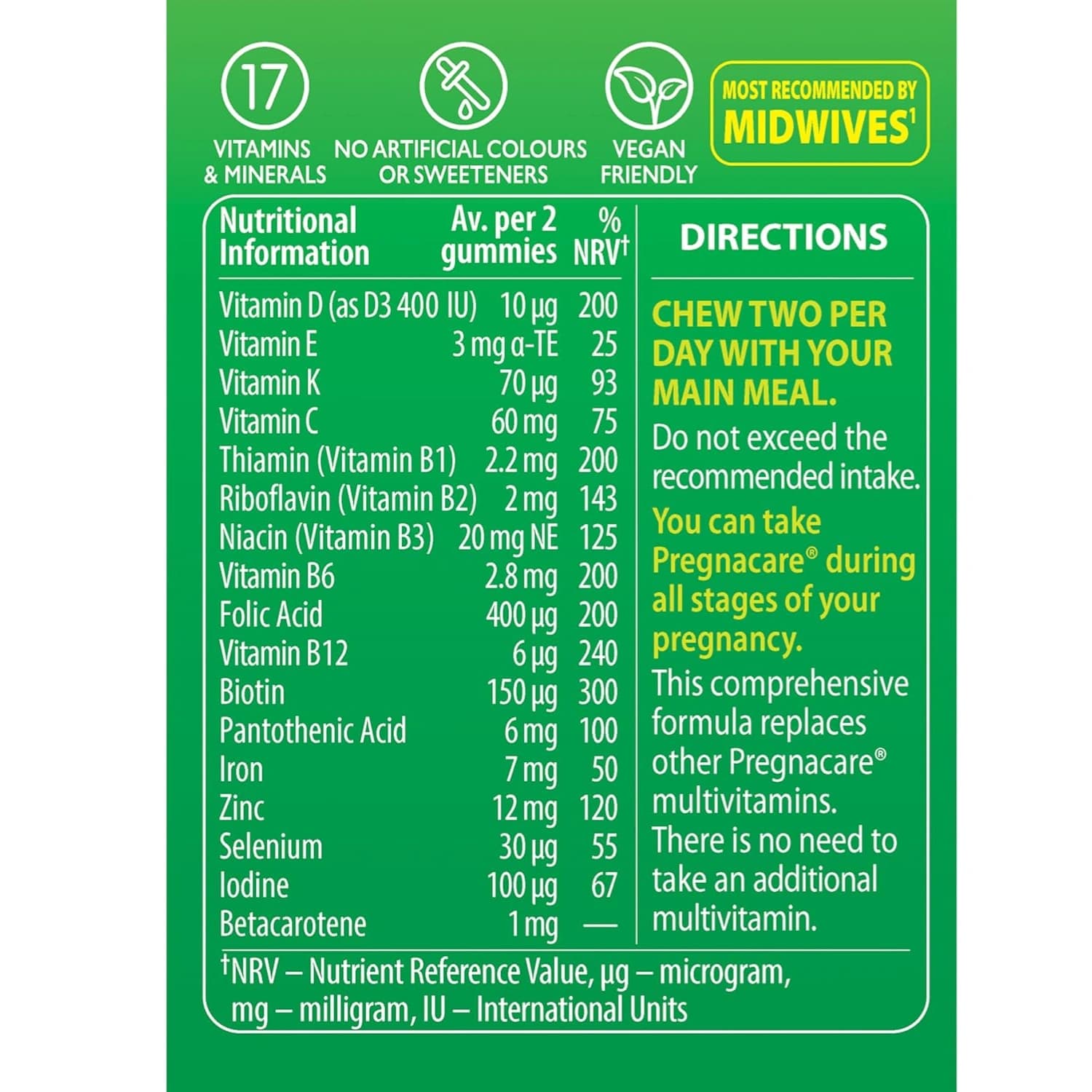 Vitabiotics Pregnacare Blueberry & Strawberry Flavour 60 Gummies