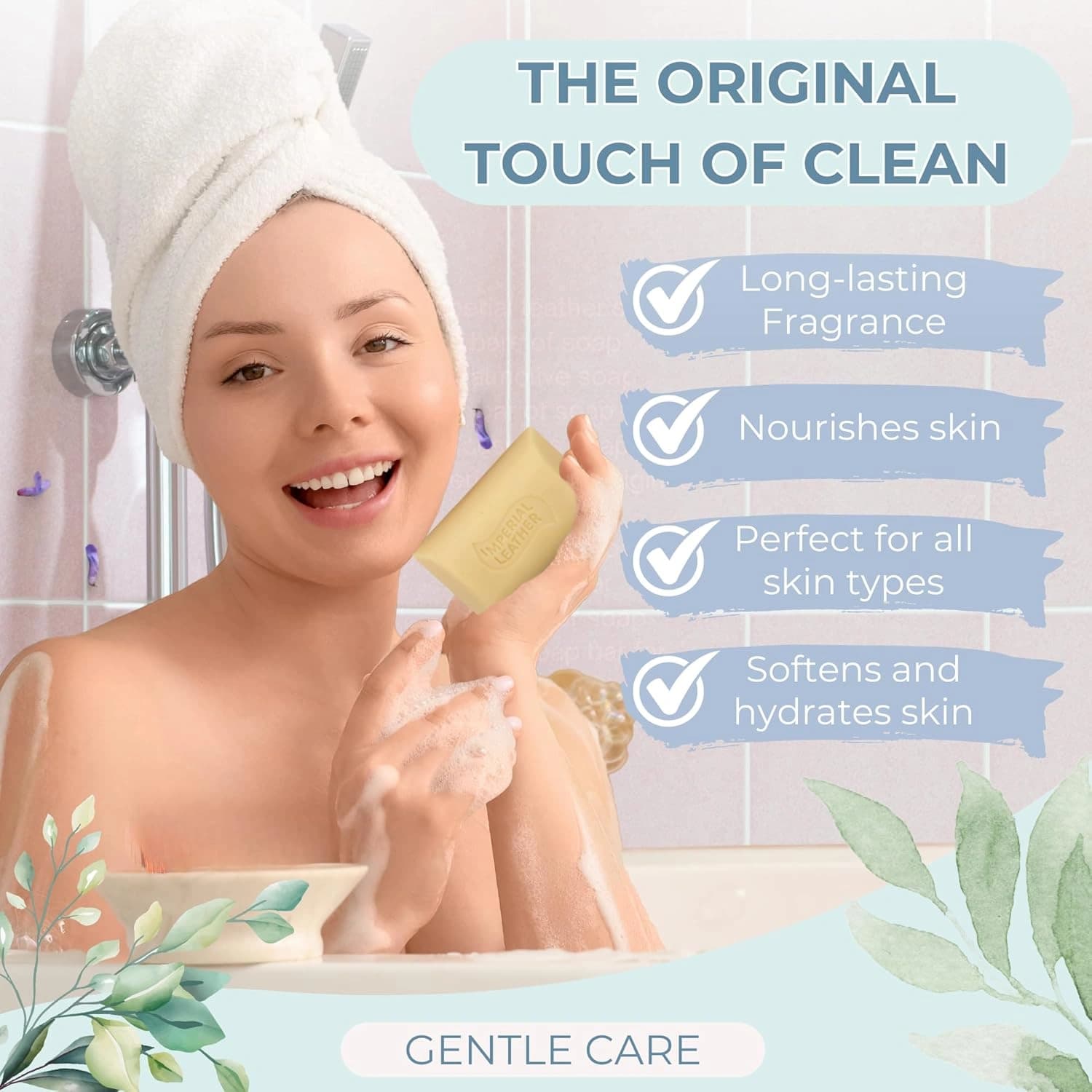 Imperial Leather Gentle Care Soap Bar 4x90g