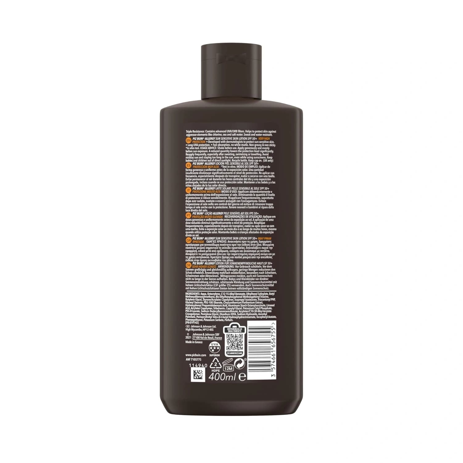 Piz Buin Allergy Sun Sensitive Skin Lotion SPF50 400ml