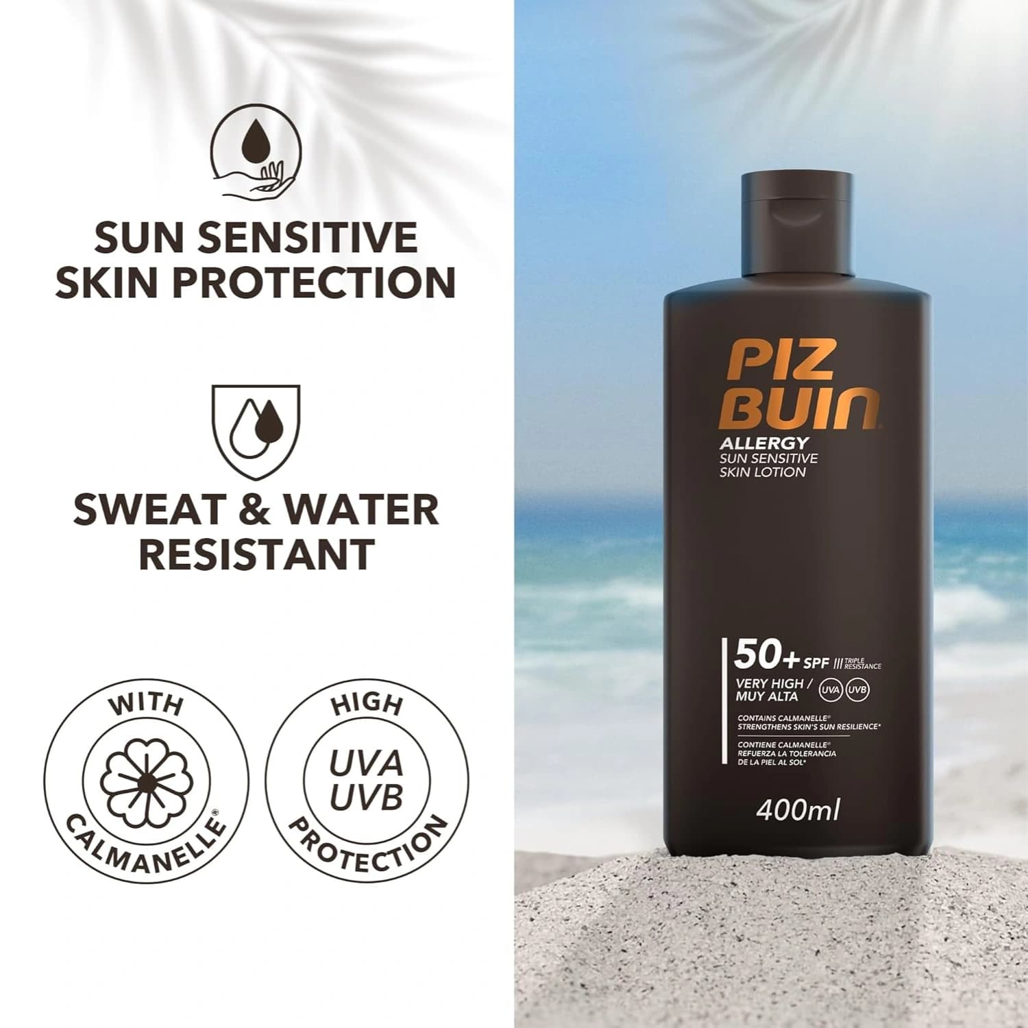 Piz Buin Allergy Sun Sensitive Skin Lotion SPF50 400ml