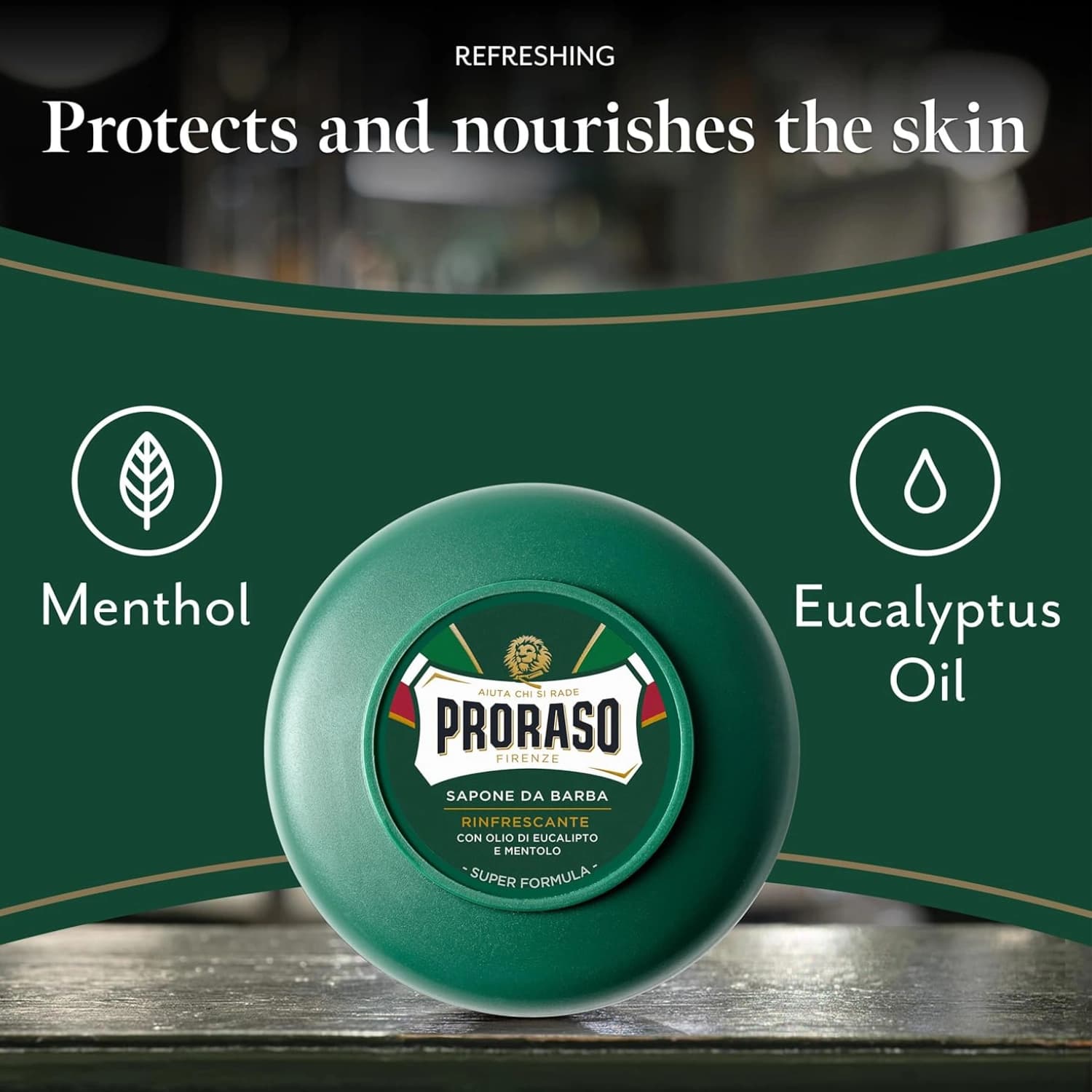 Proraso Shaving Soap Green in a Bowl 150ml