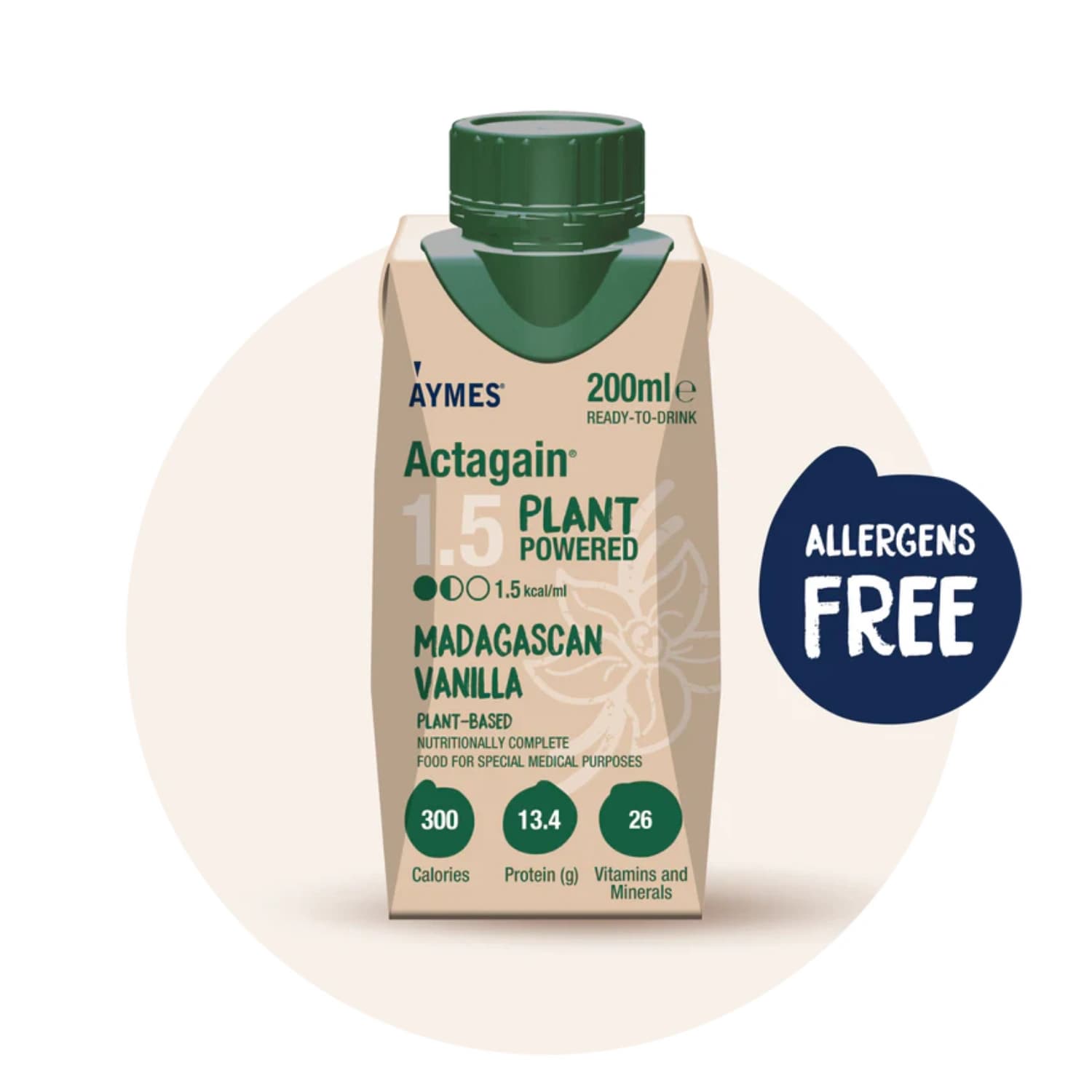 Aymes Actagain 1.5 Plant Powered Madagascan Vanilla 200ml