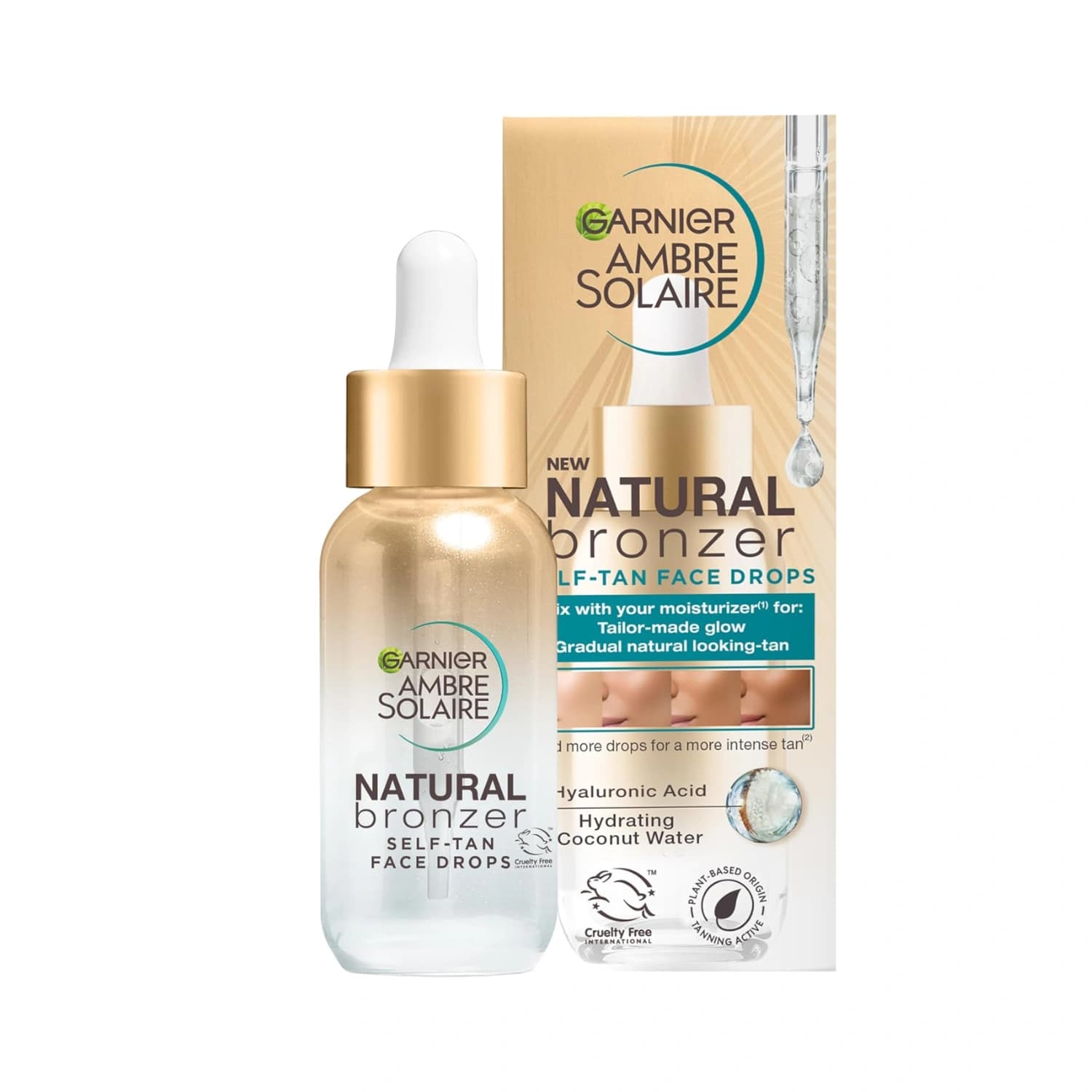 Garnier Ambre Solaire Natural Bronzer Self-Tan Face Drops 30ml