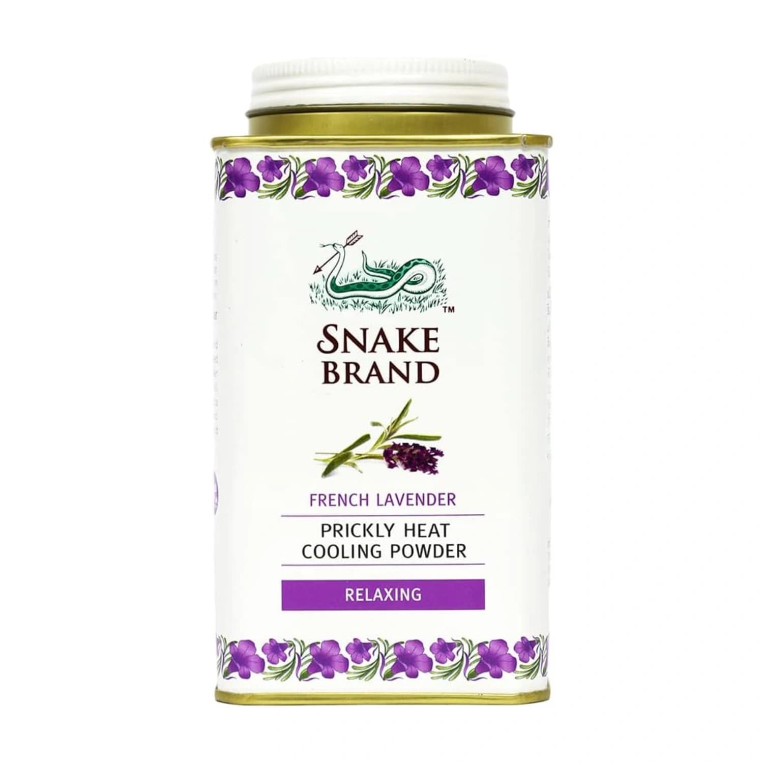 Snake Brand Prickly Heat Cooling Powder Relaxing Lavender 140g