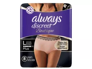 Always Discreet Boutique Pants Beige Large 8 Count - Image 2