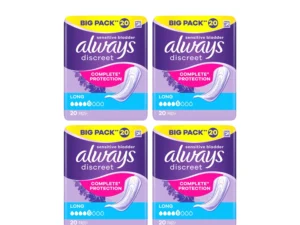 Always-Discreet-Incontinence-Pads-80-pads-(4-pack-bundle)