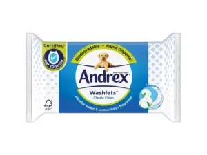 Andrex Classic Clean Toilet Tissue Washlets Cotton Fresh Wipes 40 x 12 Packs - Image 8