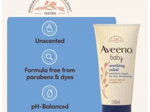 AVEENO Baby Soothing Relief Emollient Cream 150 ml - Image 3