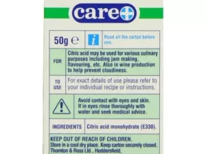 Care Citric Acid Monohydrate BP - 50g - Image 2