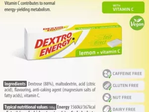 Dextro Energy Lemon Plus Vitamin C 14 Tablets - 47g - Image 2