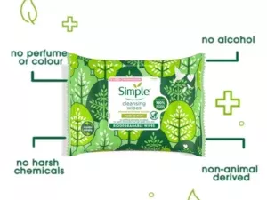 Simple Kind to Skin Cleansing Facial Wipes 7 wipes - Image 3