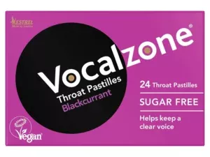 Vocalzone Throat Pastilles Blackcurrant - 24 Pastilles - Image 3