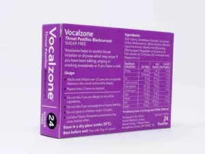 Vocalzone Throat Pastilles Blackcurrant - 24 Pastilles - Image 4